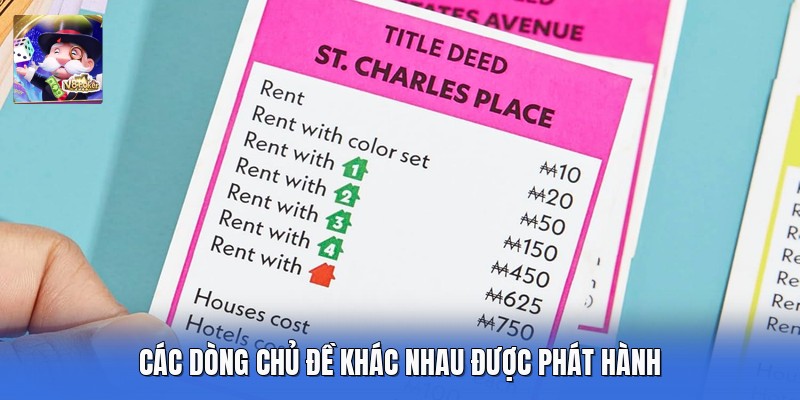 Các dòng chủ đề khác nhau được phát hành