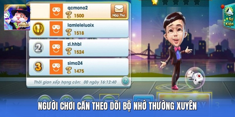 Người chơi cần theo dõi bộ nhớ thường xuyên