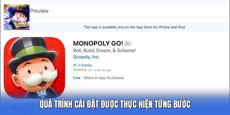 Quá trình cài đặt được thực hiện từng bước